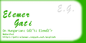 elemer gati business card